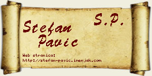 Stefan Pavić vizit kartica